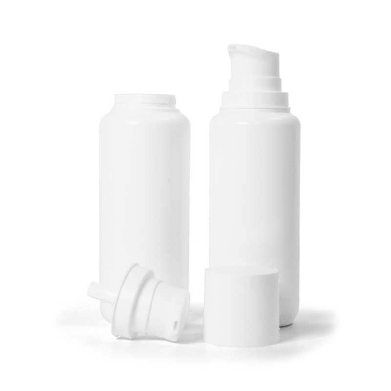 Airless láhev, plastová, bílá 200 ml