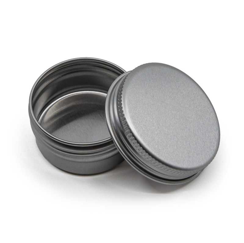 Hliníkový kelímek, stříbrný, 15 ml, víčko, 39 mm