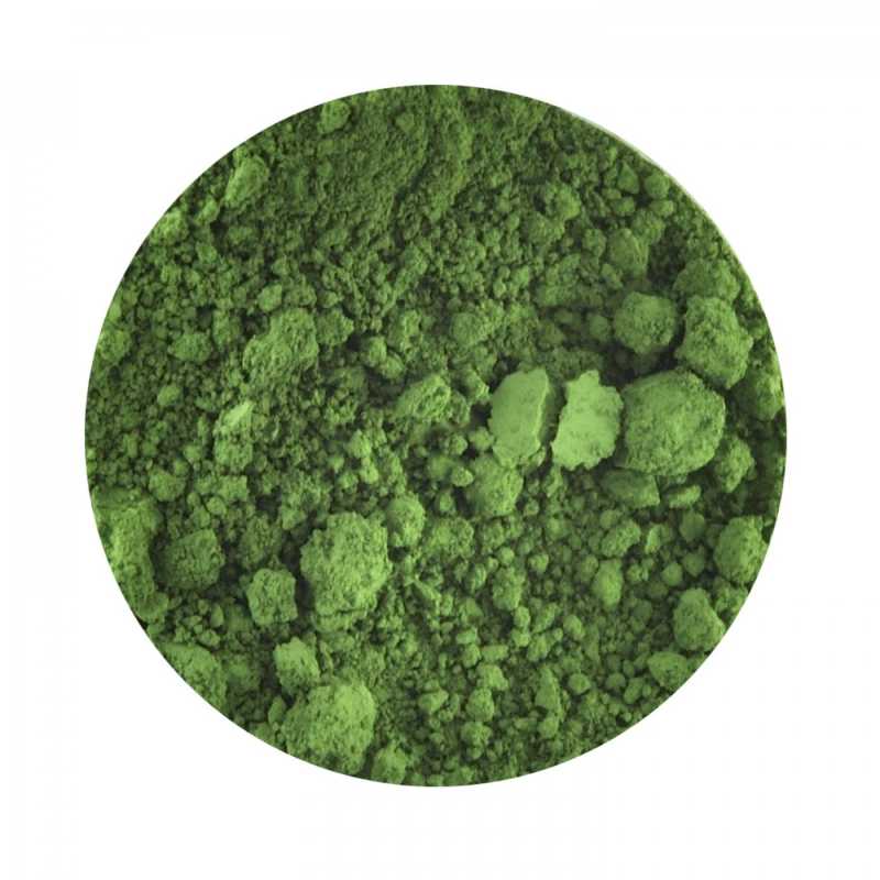 Jedná se o matný čistě zelený pigment . Lze jej použít k výrobě očních stínů i jako základ do broznerů. Přidán k bázi vytváří zelený korek