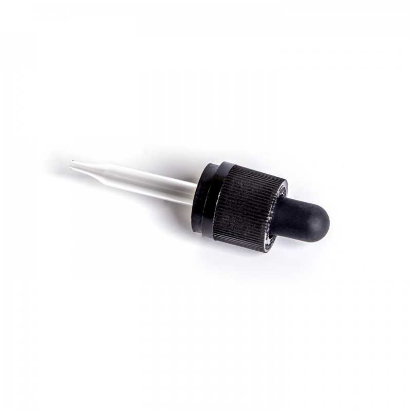 Černá pipeta s bezpečnostním zámkem, 30 ml (71 mm)