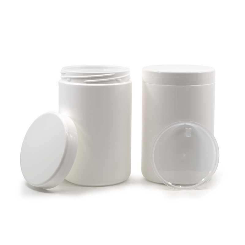 Bílá plastová nádobka o objemu 1000 ml.
Materiál: MATERIÁL: HDPEVnější průměr: 10 cmVnitřní průměr: 9,6 cmVýška bez víčka: 15,2 cmPlastové 