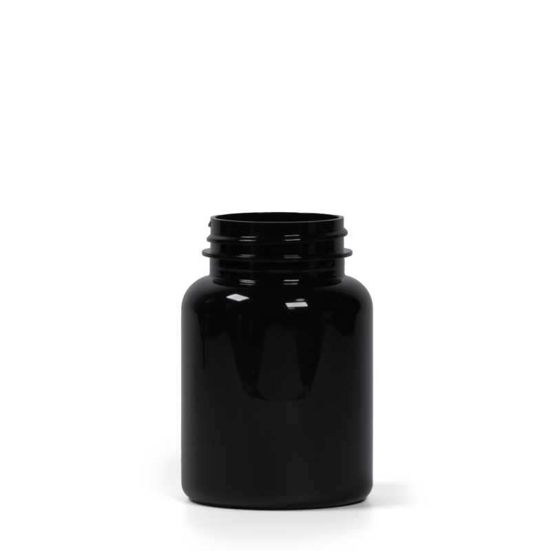 Plastová dóza na léky, čierna, 150 ml