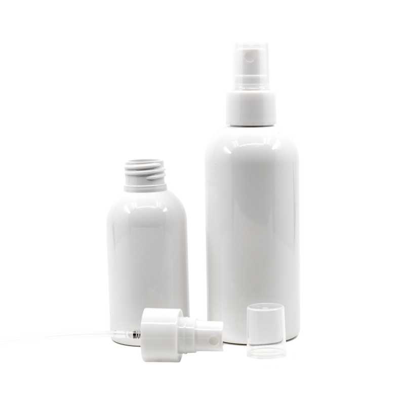 Plastová láhev, bílá, bílý rozprašovač, 300 ml