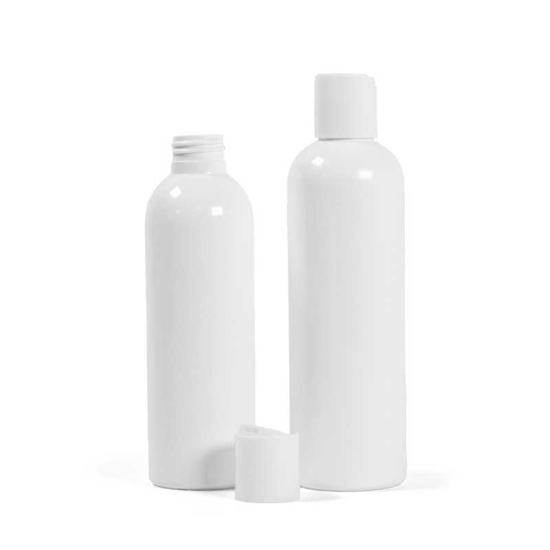 Plastová láhev, bílá, disc top bílý, 250 ml