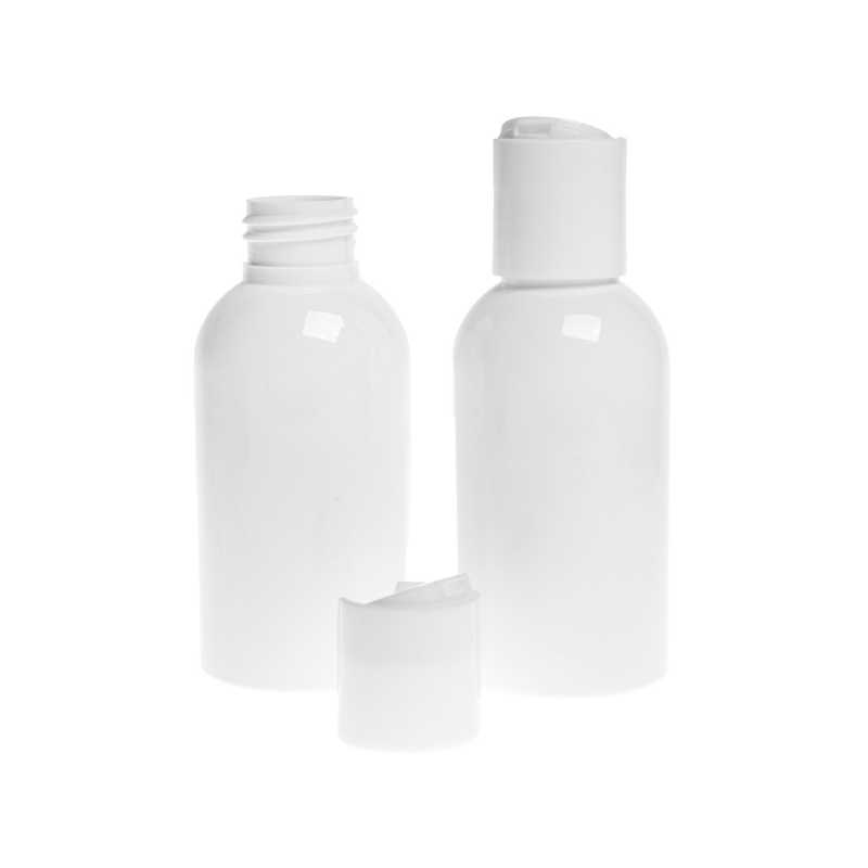 Plastová láhev bílá, bílý disc top, 150 ml