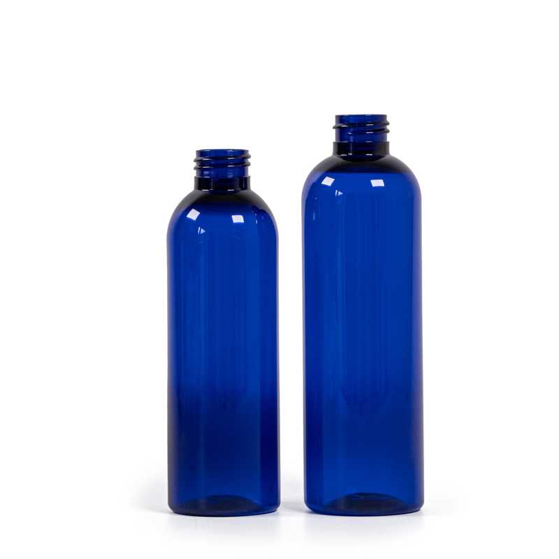 Plastová láhev, modrá, 24/410, bez uzávěru, 250 ml