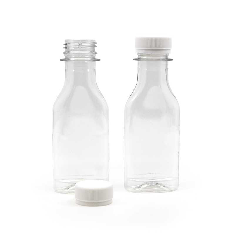 Plochá průhledná plastová láhev , ideální pro uskladnění různých tekutin, olejů, pleťových krémů a podobně. Je měkčí, takže se dá také zm