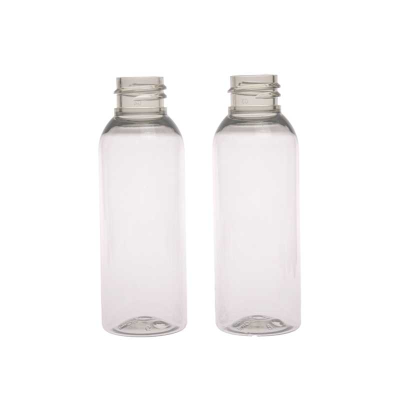 Průhledná plastová láhev, ideální pro uchovávání různých tekutin, olejů, pleťových vod apod. Je polotuhá, ale lze ji stlačit. Vyrobeno z recyklo