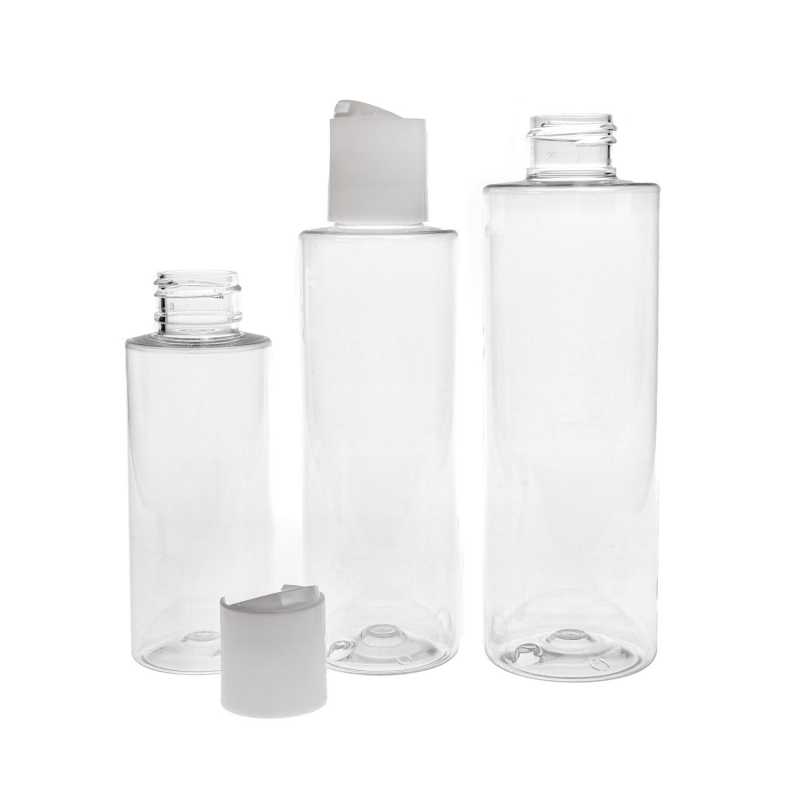 Průhledná plastová láhev , ideální pro uskladnění různých tekutin, olejů, pleťových krémů a podobně. Je polotvrdá, ale dá se zmáčknout. Mate