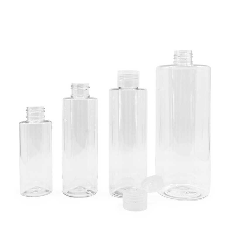 Plastová láhev, průhledná, flip top průhledný, 100 ml