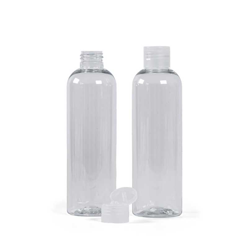 Plastová láhev, průhledná, flip top průhledný, 250 ml