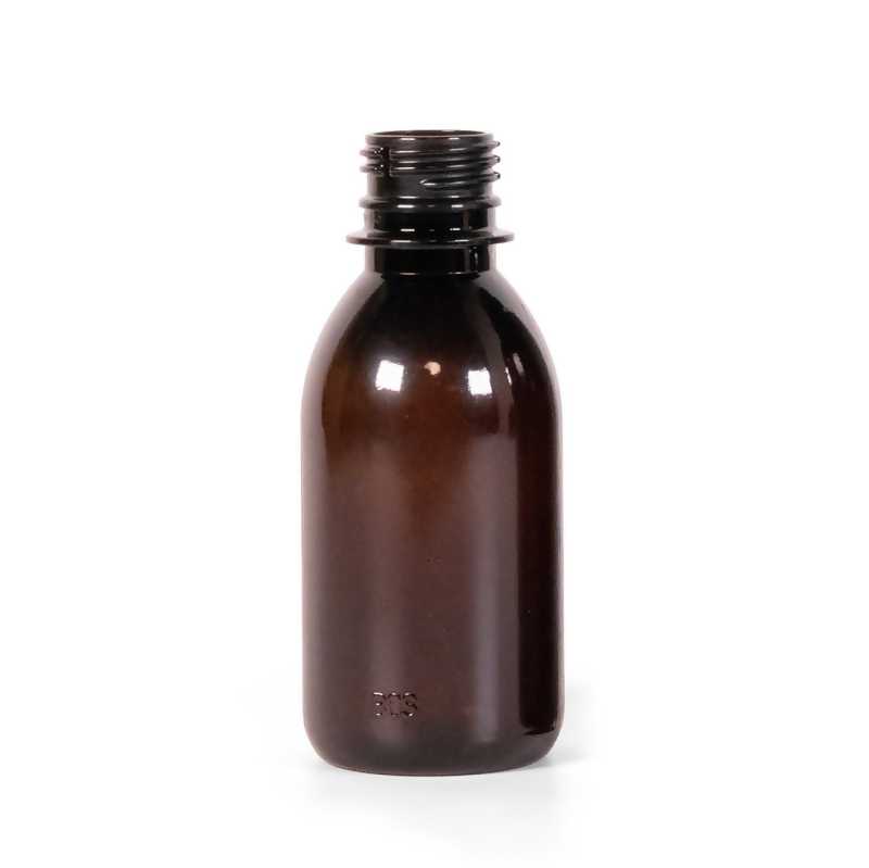Plastová lahvička hnědá, 28/410, 150 ml