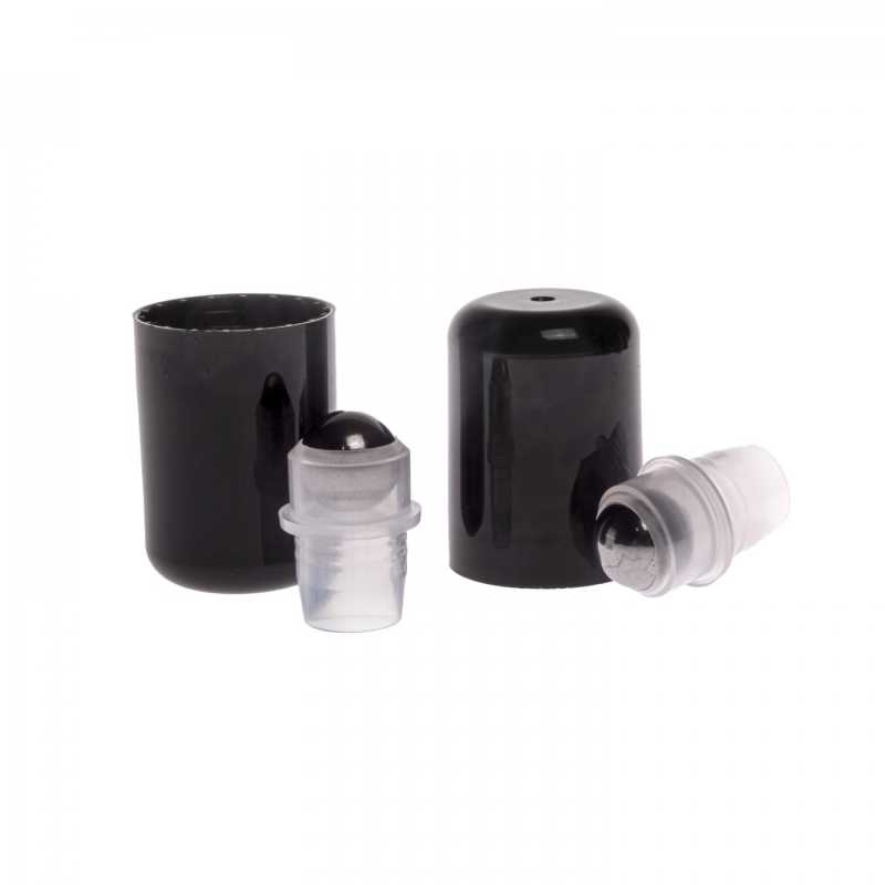 Plastový uzávěr na roll-on, 18 mm, černý