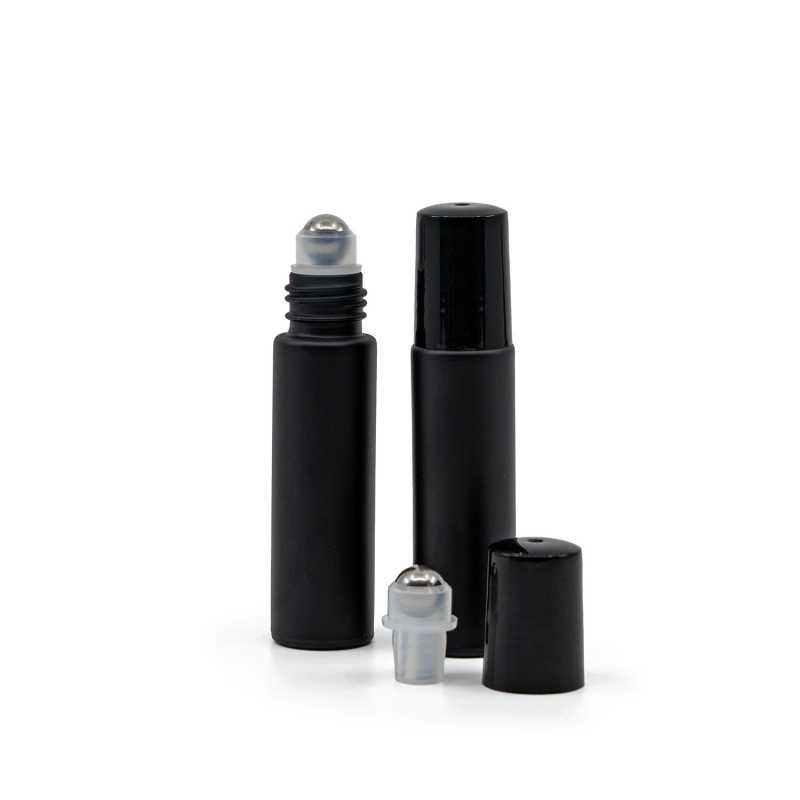 Skleněná láhev 10 ml, černá matná