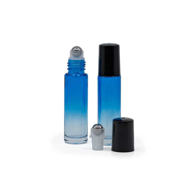 Skleněná lahvička 10 ml, modrá, ROLL-ON, SKLADEM
