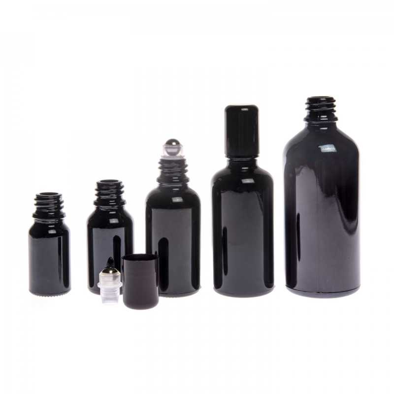 Skleněná lahvička, tzv. flakónek, je vyrobena z vysoce kvalitního černého skla s lesklým povrchem. Ten zajišťuje, že světlo neproniká dovnitř lahv