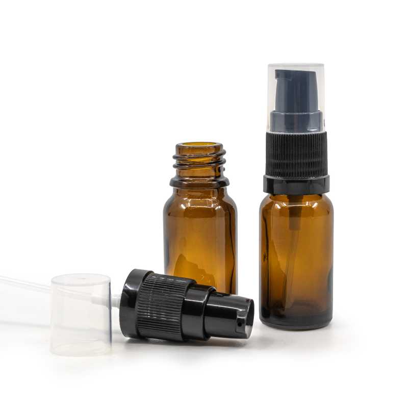 Skleněná láhev, lékovka, dávkovač krémů 10 ml
