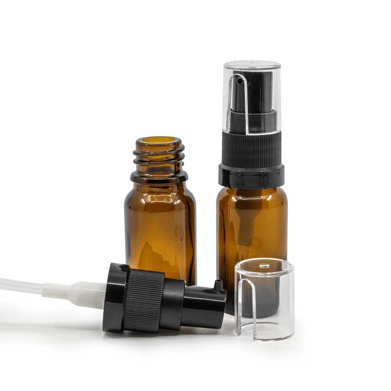Skleněná láhev, lékovka, dávkovač olejů, 10 ml