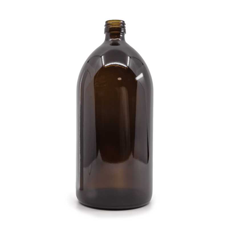 Skleněná lékovka hnědá, PP28S, 1000 ml