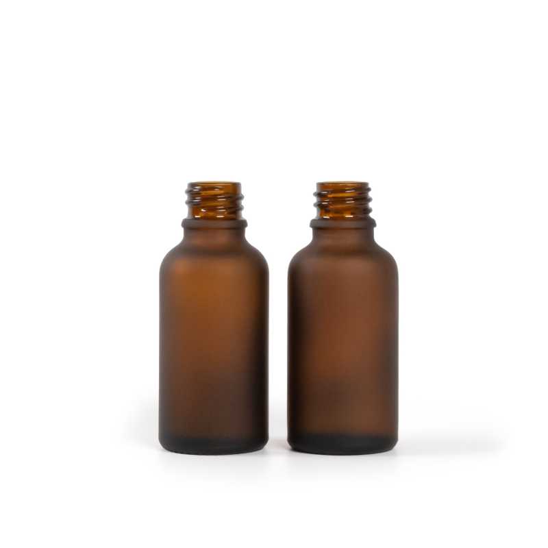 Skleněná láhev, matná hnedá, 18 mm, 30 ml, 312 ks