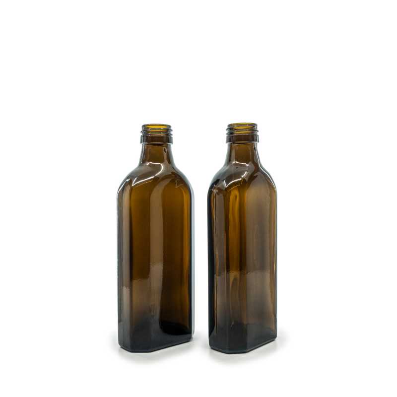 Skleněná láhev, medicínska, plochá, PP28S, 250 ml, 45 ks