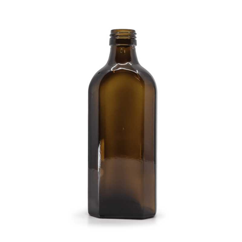 Skleněná láhev na léčiva, plochá, PP28S, 250 ml