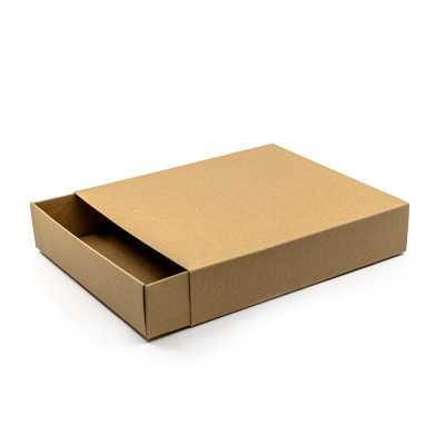 Papírová kraftová dárková krabička, 170 x 200 mm, výška 40 mm