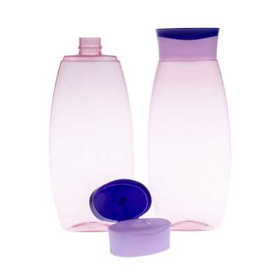 Plastová láhev na šampon, fialový vrch, 300 ml