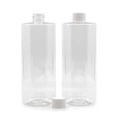 Plastová láhev, průhledná, bílé víčko, 500 ml