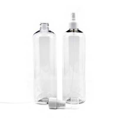 Plastová láhev, průhledná, bílý sprej, 500 ml