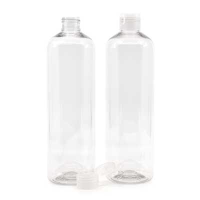 Plastová láhev, průhledná oblá, flip top transparentní, 500 ml