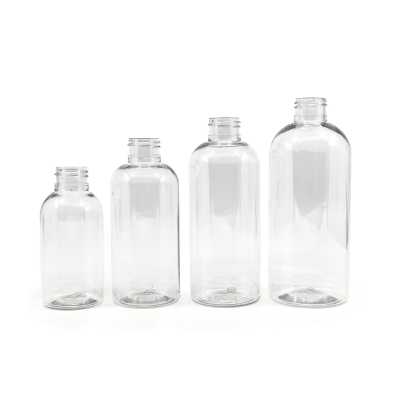 Plastová láhev, průhledná kulatá, 24/410, 300 ml, bez uzávěru
