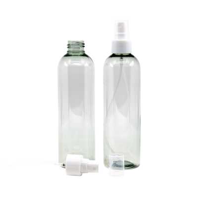 Plastová láhev, recyklovaná, bílý rozprašovač, 250 ml