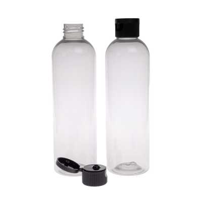 Plastová láhev, recyklovaná, flip top černý, 250 ml