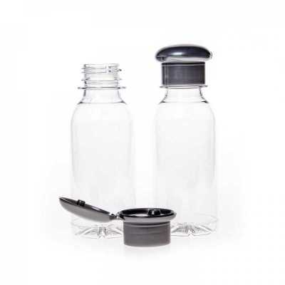 Plastová láhev, průhledná 120 ml, flip top