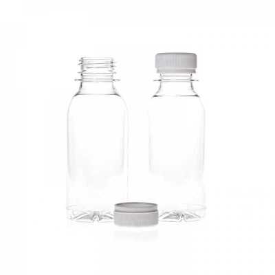Plastová láhev, průhledná 120 ml, víčko bílý