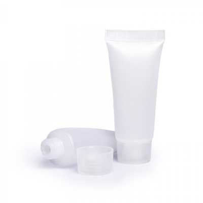 Plastová tuba s uzávěrem, průhledná, 50 ml