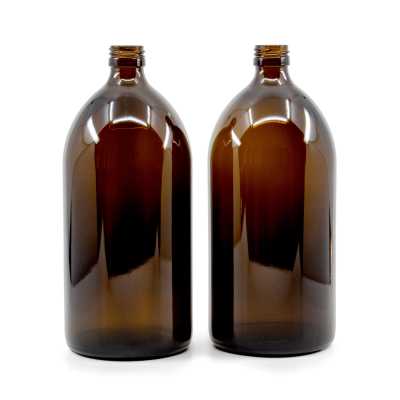 Skleněná láhev, lahvička, 28 mm, 1000 ml, 14 ks