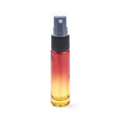 Skleněný rozprašovač na parfém, červeno-žlutý 10 ml