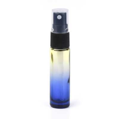 Skleněný rozprašovač na parfém, žluto-modrý 10 ml